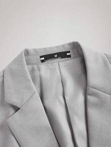 Officeau Bộ vest nam, kiểu dáng tối giản, ôm sát, cài khuy đơn, gồm áo khoác, áo gile và quần tây, thích hợp cho đám cưới, tiệc tùng, dạ hội và các dịp khác để thể hiện phong cách lịch lãm, màu xám nhạt, cỡ XS-XXXL. - Màu Xám nhạt - Xem 13