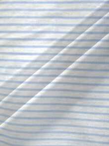 Resyla 女士半拉链条纹短袖T恤，夏季 - 彩色 - 查看 4