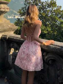 SHEIN MOD Women's Sequin Embroidered Backless Camisole Mini Dress,Spring /Summer Outfits Women, Vacation Outfits Women,Party , Garden Party , Elegant Party, Going Out Outfits,Beach,Summer Holiday Outfits ,Festival, Picnic Bottom, Birthday Dress,Ruffle Dress,Cute Dress, Y2k,Boho,Western, Pink Floral Dress For Women, Hawaii Dress Women, Pink Beach Dress, Short Dress Vacation, Summer Holiday Outfits Dresses Butterfly Backless Dress Vacation Outfits Women Dress Summer Outfit For Women Beachwear Dress Backless,Tea Party ,Romantic,Cottagecore,Floral,, Prom Dresses For Women, Bridal Shower Dresses For Bride,Pink Dress - Pink - View 2