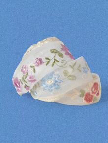 Popjeli 3 Stücke elegante vielseitige Damen Stirnbänder mit bestickter Blume, geeignet für den täglichen Gebrauch, Zuhause, Schule, Strand, Büro, Pendeln, Party, Urlaub, Geburtstag, Rückkehr zur Schule, Neujahr, Valentinstag, Muttertag, Hochzeit, Musikfestival, Abschluss, Haarreif Haarband für Frauenhaarschmuck - Verschiedenfarbig - Übersicht 2