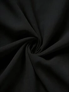 Franclia 大码不对称下摆蝴蝶结无袖雪纺上衣，时尚度假风，春夏款 - 黑色 - 查看 5