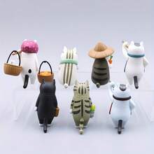 Joivida 1件猫咪蔬菜市场可爱创意小型手工微景观桌面办公桌摆件，是圣诞节、万圣节、情人节、新年和生日礼物的最佳选择。 - 萌貓 - 查看 7