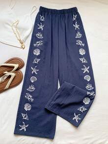 Comfortcana Trang phục hè mới 2026 cho nữ, Trang phục mùa xuân, Trang phục mùa đông cho nữ, Trang phục lễ hội cho nữ, Trang phục dự tiệc, Trang phục đi biển, Trang phục cưới, Trang phục tốt nghiệp, Thanh lịch, Bộ đồ thường ngày cho nữ, Trang phục nghỉ mát cho nữ, Trang phục ngày lễ, Quần thể thao, Sang trọng, Quần tây nữ, Phong cách Y2K, Quần đồng quê, Trang phục công sở cho nữ, Quần bóng, Áo peplum, Áo kiểu tua rua, Quần họa tiết, Quần sao biển bằng cotton nguyên chất màu xanh dương - Màu xanh hải quân - Xem 3