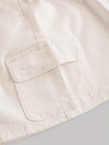 SHEIN MOD Plus Size Summer Casual Solid Color Denim Skirt - Apricot - View 3