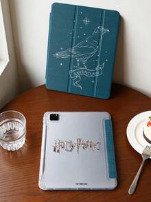 HARRY POTTER X SHEIN A Transparent Acrylic Three-Fold Double-Sided Printed Eagle Pattern Painting Case Compatible With IPad Mini 6/ Mini 7/Air/Air 2/9.7/10.5/10.2/Air 4/Air 5/10.9/Pro 11/10/2024 Air 11 (M2)/Pro11 (M4) 2024/Air 11-Inch (M3) 2025/Pad (A16) 11-Inch 11th Generation 2025 Model High Transparency Cover, Product Does Not Include Pen. Some Models Are Equipped With Built-In Pen Slots In The Frames - Multicolor - View 5