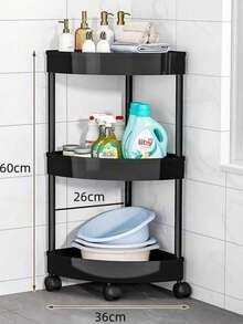 Corner Bathroom, Triangular Corner Rack, Floor-Standing Toilet, Washroom, Bathroom, Storage Rack, Gap, Multi-Layer Kitchen Storage Rack, Bathroom Accessories, Room Decor - Multicolor - View 17
