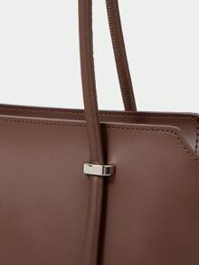 Bolso de hombro para mujer, bolso de compras exquisito y sencillo - Color café - Ver 4