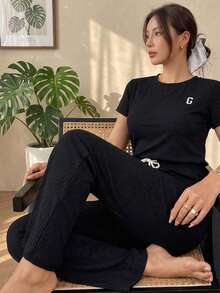 Women Lounge Sets - Black - View 2