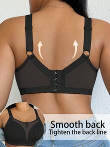 DesireSculpt Sujetador inalámbrico de talla grande - Negro - Ver 2