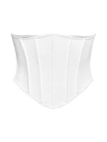 EasyFave 1pc Black Corset Waist Belt, Suitable For Daily Wear - Black and White - View 13