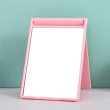 Compact Portable Color Rectangular Mirror (Pink) - Pink - View 5