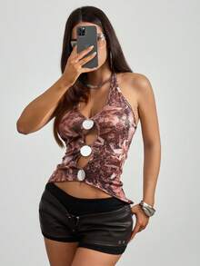 Zyxie Women's Sexy Tight Hollow Out Strapless Crop Top - Multicolor - View 3