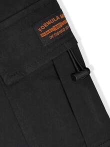 Manfinity Homme Quần short cargo nam dáng rộng, thoải mái, nhiều túi, phù hợp cho trang phục thường ngày, phong cách đường phố, đi chơi cuối tuần, du lịch, gặp gỡ bạn bè, v.v. Chiếc quần short này là một món đồ đa năng không thể thiếu trong tủ quần áo của nam giới, là món quà tuyệt vời dành cho bạn trai hoặc chồng. - màu đen - Xem 6