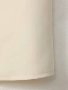 Franclia Elegant & Fashionable Notched Collar Button-Up Short Sleeve Shirt, Summer - Apricot - View 5