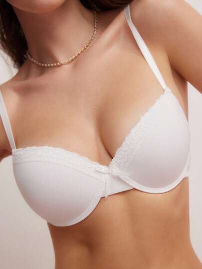3pcs/Set Women's Christmas Bra, Simple Casual Gather Underwire Bra