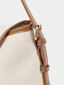 SHECARRY Túi đeo vai nữ, túi đeo chéo vai thường ngày khi đi nghỉ mát. - Màu be - Xem 5