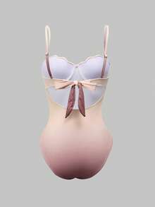SHEIN Swim Oasis Bộ đồ 2 mảnh dành cho nữ, gồm áo liền quần in họa tiết vỏ sò chuyển màu và chân váy maxi xếp ly, thích hợp cho kỳ nghỉ xuân/hè. - Nhiều màu - Xem 8