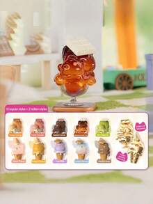 MINKOJA Serie di scatole sorpresa Miao Bao Miao Qilin, giocattoli da collezione Miao gatti carini, statuette decorative, regali di compleanno - Multicolore - Visualizzare 6
