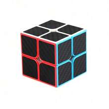 MINKOJA 1 Stück Geschwindigkeits-Zauberwürfel mit Kohlefaser-Aufklebern 2x2, 3x3, Pyramide, speziell geformter Zauberwürfel, glatte Drehung, matte Textur, Kinder-Denkspielwürfel, geeignet für Wettbewerbe, Kindergeschenke - Verschiedenfarbig - Übersicht 16