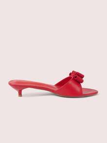 CUCCOO DOLLMOD Women Shoes Red Simple Fashion High Heel Sandals, Round Toe Comfortable Kitten Heel Sweet Sandals Summer Shoes - Red - View 3