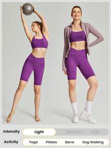 GLOWMODE 口袋純色運動短褲 - 紫色 - 查看 6