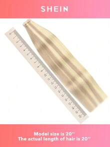 20PCS Straight Tape In Human Hair Extensions 100% Real Remy Human Hair 14-24inches Natural High Quality 50G/Pack For Salon Silky Seamless Invisible PU Tape In Hair Extensions - S16/613 - View 11
