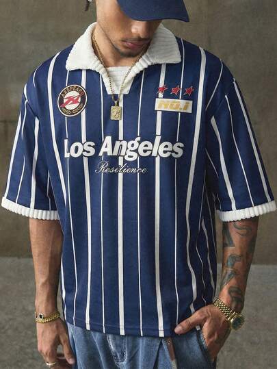 AXEPEAK 男士时尚撞色Polo衫