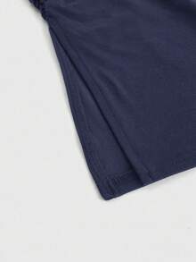 ROMWE Grunge Punk Atasan Camisole Pendek Motif Leopard Subkultur Y2K dengan Belahan di Bagian Bawah untuk Wanita - Navy Blue - View 4
