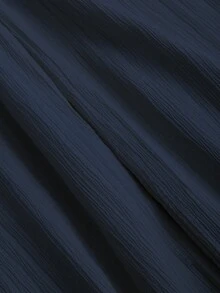 SHEIN Sweetro Bộ đồ nữ phong cách Bohemian màu mơ gồm áo hai dây cổ chữ V, dây mảnh đính sequin hình vỏ sò và quần ống rộng thoải mái, đa năng, thích hợp cho mùa xuân/hè. - Màu xanh hải quân - Xem 8