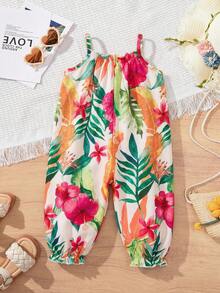 Travachic KIDS 新生女宝宝夏季可爱休闲度假植物印花连体衣 - 彩色 - 查看 5