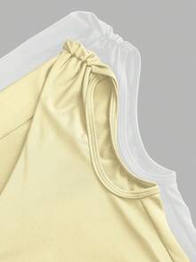 Sweetra Set de 2 camisetas ajustadas con cuello asimétrico, versátil top casual, primavera/verano - Multicolor - Ver 4