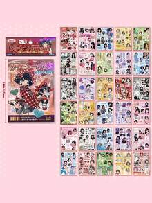 101Pcs/Bag Material Package INS Material Notebook Bag Series, Exquisite And Rich Sticker Material Paper Combination Gift Package, Scrapbook Supplies, Decorative Notebook Photo Frame Mobile Phone Case Water Cup Garbage Magazine Stationery Box DIY Personalized Collage - Multicolor - View 15