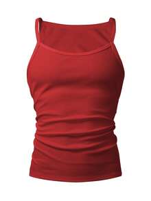 Manfinity Dauomo Camiseta de tirantes ajustada de unicolor para hombre - Rosa - Ver 3