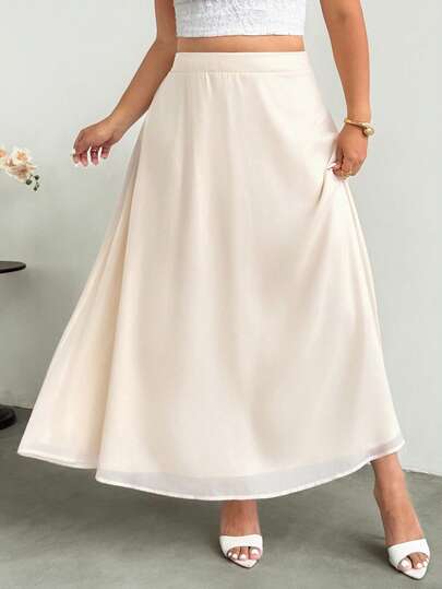 Firerie Chân váy nữ thanh lịch, tối giản, lãng mạn, thích hợp cho hẹn hò, nghỉ dưỡng, đi biển, đi làm hàng ngày, chất liệu chiffon màu mơ và vàng nhạt, dáng chữ A, xếp ly, có khóa kéo, phù hợp cho mùa xuân/hè.