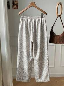 SHEIN EZwear Quần ống rộng dáng suông phong cách retro màu trắng họa tiết da báo dành cho nữ, thích hợp cho mùa xuân/hè, đi làm hàng ngày, hẹn hò, tụ họp, mùa thu/đông, Giáng sinh, Năm mới, Lễ Tạ ơn, tiệc tùng, đám cưới, đi biển, lễ tốt nghiệp, thời trang, thanh lịch, thường ngày, đi chơi, hẹn hò, đặt chỗ, đi làm, sáng bóng, Ngày lễ tình nhân, sang trọng, kỳ nghỉ, thường ngày, phong cách Y2K, đi chơi, lễ tốt nghiệp và các dịp khác. - Nhiều màu - Xem 2