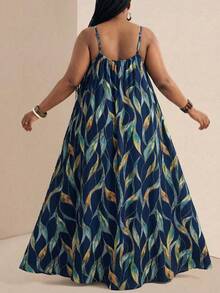 CURVE+ Vestido Casual Plisado de Talla Grande en Verde Salvia, Estilo Boho de Verano, Ideal para Vacaciones, Fiestas de Cumpleaños, Graduaciones, Uso Diario y para Estudiantes. - Verde - Ver 2