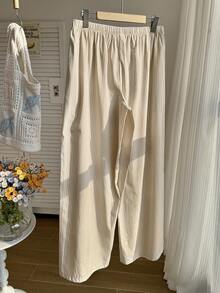 Comfortcana Plus Size Casual Striped Drawstring Waist Pants Two Pieces Summer Sets Women's Summer Sets Outfit Summer Co Ords Sets - Multicolor - View 2