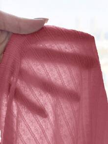 SHEIN Tween Girl Solid Color Asymmetric Shoulder Tie Design Casual Tank Top - Pink - View 4