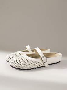 Solecia Women's Flat Shoes - Beige - View 2