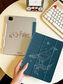 HARRY POTTER X SHEIN A Transparent Acrylic Three-Fold Double-Sided Printed Eagle Pattern Painting Case Compatible With IPad Mini 6/ Mini 7/Air/Air 2/9.7/10.5/10.2/Air 4/Air 5/10.9/Pro 11/10/2024 Air 11 (M2)/Pro11 (M4) 2024/Air 11-Inch (M3) 2025/Pad (A16) 11-Inch 11th Generation 2025 Model High Transparency Cover, Product Does Not Include Pen. Some Models Are Equipped With Built-In Pen Slots In The Frames - Multicolor - View 6