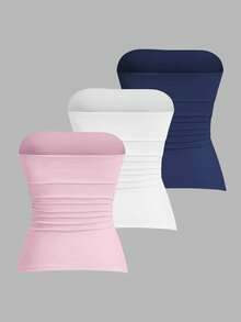 Sweetra Áo ống nữ kiểu dáng thường ngày đa năng - Nhiều màu - Xem 2