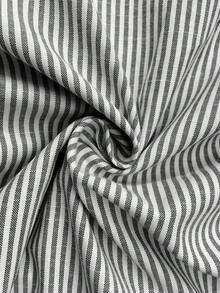 SHEIN Adjustable Waist Striped Wide Leg Loose Maternity Pants - Black and White - View 7