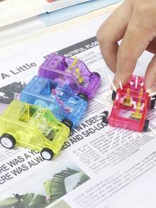 Joivida Mini Cute Transparent Push-Pull Sliding Desktop Sweeper Car, Novelty Desk Cleaning Truck With Built-In Dual Brushes & Dust Storage Bin, Portable Pencil Eraser Crumb Cleaner For Students, Creative Stationery Desk Organizer, Fun Classroom Office Desk Cleaning Tool, Back To School Supplies, 6 Vibrant Color Options, Perfect Gift For Kids Students, Party Favors, Classroom Rewards - multicolor - View 7
