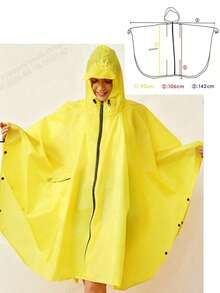 1 Áo mưa toàn thân dày chống thấm nước, áo mưa trùm đầu dài tay, dùng cho các hoạt động thể thao ngoài trời, người lớn đạp xe đi bộ đường dài, đồ đi mưa liền quần thời trang - Nhiều màu - Xem 12