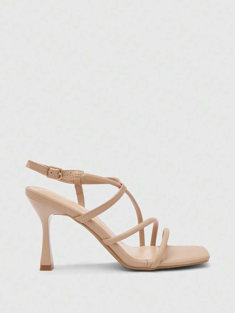 CUCCOO BIZCHIC Women Shoes New Summer Square Toe Cross Strap High Heel Sexy Women's Sandals