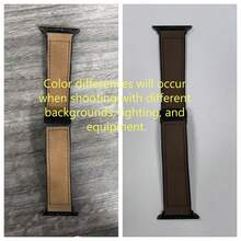 Dây đeo đồng hồ bằng da silicon, tương thích với Apple Watch dòng 1/2/3/4/5/6/7/8/9/10/SE/Ultra, khóa từ nhanh, chống mồ hôi, thoáng khí, phù hợp cho cả công sở và thường ngày, unisex. - màu nâu - Xem 13