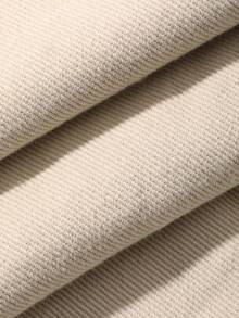 Livesso Quần jean denim trắng dáng rộng thoải mái cho nữ, thích hợp cho kỳ nghỉ hè. - Màu be - Xem 7