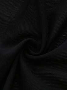 Swim Oasis Plus Size Solid Color Metal Decor One-Piece Swimsuit Cover-Up Skirt - Black - View 3