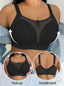 DesireSculpt Sujetador inalámbrico de talla grande - Negro - Ver 3