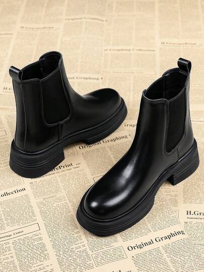 Botas cortas de mujer para primavera-otoño, botas Chelsea de moda, modelos con suela gruesa y suela fina
